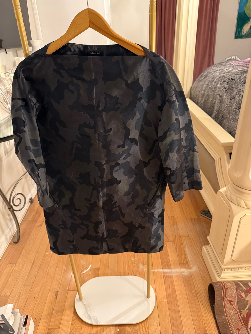 Women's Black Camo Button-Down Shirt Dress - Elegant Casual